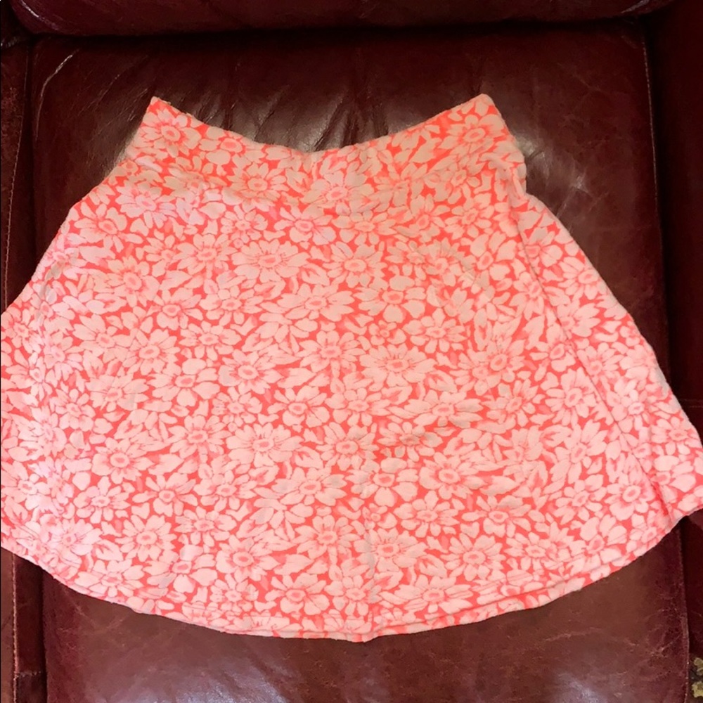 Pink floral skirt